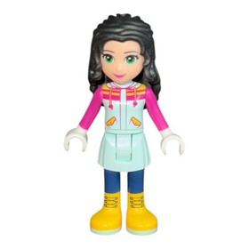 LEGO Friends Minifigure frnd244 EMMA Dk Blue Leggings Yellow  From # 41381