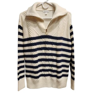 Oversize Grobstrick Fischer Pullover Viertelreißverschluss Größe M Cabin  - Bild 1 von 9