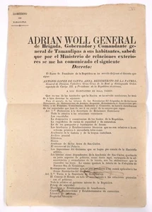 The Eagle Autobiography of Santa Anna Broadside Edition 1967 Texas History - Picture 1 of 6
