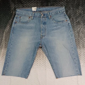 Levi's 501 Shorts Mens Blue Denim Size 31 Button Fly - Picture 1 of 15