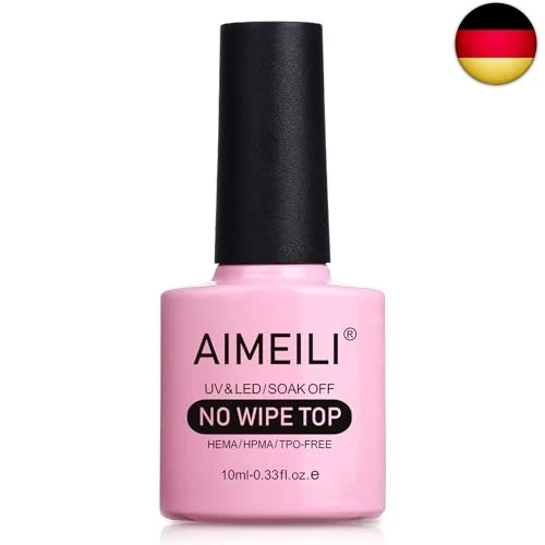 AIMEILI No Wipe Top Coat Überlack UV LED Gellack Gel Nagellack Gel Polish - 10ml