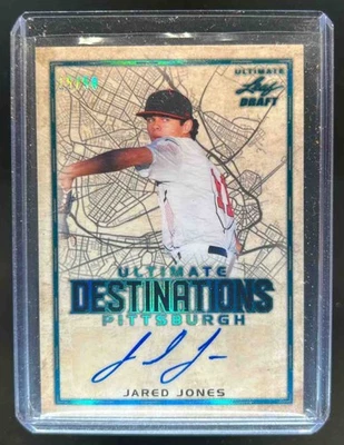 2020 Leaf Ultimate Jared Jones Destinations Platinum Spectrum Auto #/50 Pirates - Image 1 of 2