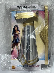 Wonder Woman Costume Accessories Cuffs Gauntlets Tiara Set Comic Book Superhero - Picture 1 of 9