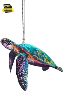 1Pc Sea Turtle Hanging Ornament for Car Rearview Mirror Decor Cute Turtle Automo - Picture 1 of 3