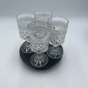Set of 4 Vintage Anchor Hocking Goblets Wine Glasses Water 1970s - Picture 1 of 4