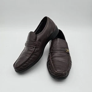Florsheim Schuhe Herren 10 Halbschuhe Leder flach Slipper dunkelbraun Comfortech - Bild 1 von 11