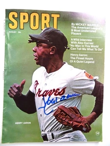 Hank Aaron Signed Autographed Magazine SPORT 1970 Braves JSA AB27651 - Picture 1 of 4