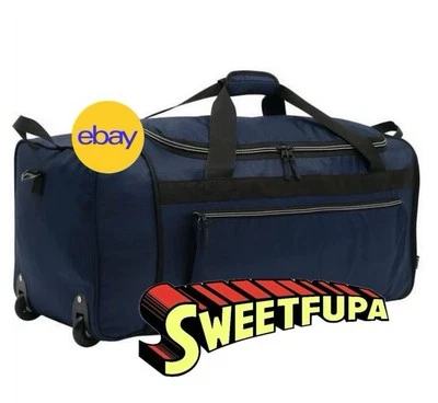 28" Rolling Collapsible Duffel Bag Navy w/Dual Carry Handle & Shoulder Strap New - Image 1 of 4