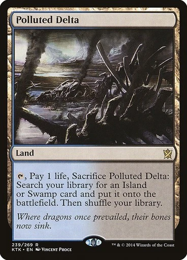 MTG Khans Of Tarkir  Polluted Delta x1 Rare Fetch Land NM/M - Image 1 of 1