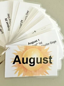 August Monthly Observances: Social Skills and Memory Discussion Flashcards - Picture 1 of 5