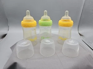 Lot of 3 Playtex Nurser Bottles 4oz Bottles W/Nipples Decorated - Picture 1 of 9
