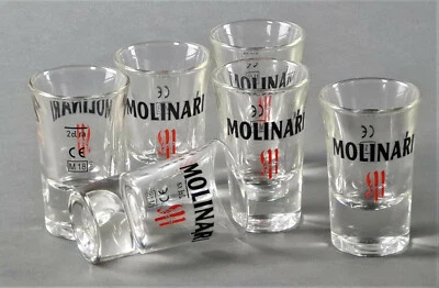 Molinari Sambuca Extra Shotglas 2cl 6er Set Schnaps Stamper Likör Gläser(3681-6)