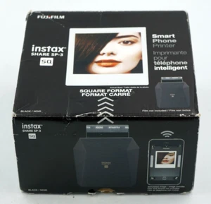 Fujifilm Instax Share SP-3 stampante mobile portatile quadrata nera scatola aperta #903 - Foto 1 di 2