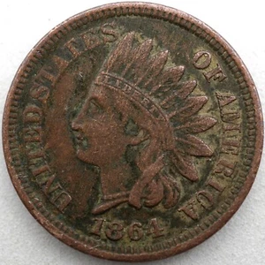 1864 Indian Head Cent - VF+ Details - Picture 1 of 2