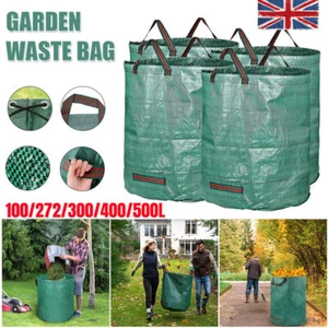 100-500L Garden Waste Bags Refuse Large Heavy Duty Sack Grass Leaves Rubbish Bag - Picture 1 of 19