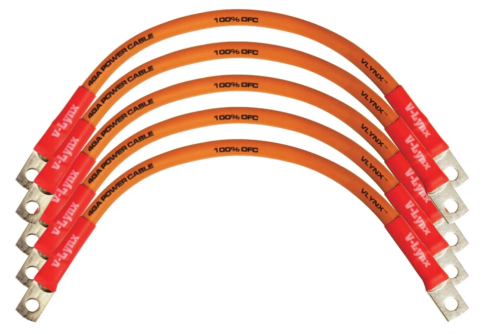 Juego de 5 cables de batería para carro de golf Club Car calibre 4 9" 100 % cobre con orificio de 5/16" Foto 1 de 1