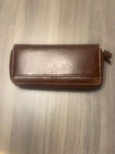 Wilson Leather Vintage Women’s Bifold Wallet Cardholder Checkbook Holder Brown - Picture 1 of 8