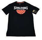 NWT Spalding BASKETBALL Made for the Game TShirt Crew Neck Cotton Men's M Black 