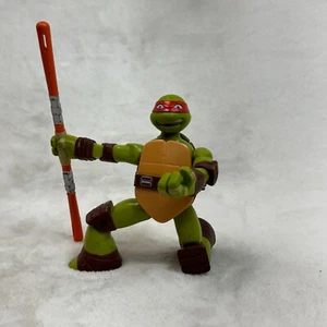 Figura Tortuga Ninja Adolescente Mutante Miguel Ángel Personal Spinning Bo 2014 TMNT - Imagen 1 de 10