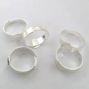 Set Di 8 Anelli Supporti dia.17mm Argento Fimo Set 8mm Regolabile Larghezza 5mm - Imagen 1 de 1