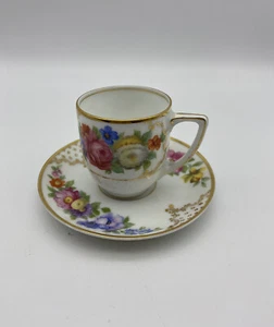 Tazza da tè e piattino Rosenthal Selb-Bavaria ""The Dresden"" con finitura oro Flora - Foto 1 di 10