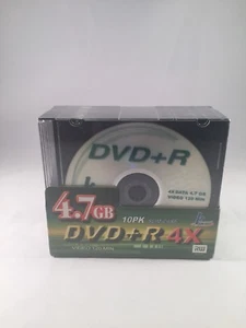 KHYPERMEDIA DVD+R 4+ Recordable DVD Disc 10 Pack Slim Case 120 Min - Picture 1 of 3