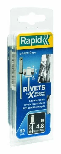 Rapid 5000396 Rivetti Acciaio Inox Ø4,8x10 mm (V2P) - Immagine 1 di 1