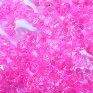 Herz Perlen Süßigkeiten Rosa Großloch Pony Perlen Made in USA - Bild 1 von 3