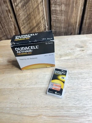 Baterías para audífonos Duracell Activair: tamaño 13 (60 baterías) nuevas exp: 2025 Foto 1 de 4
