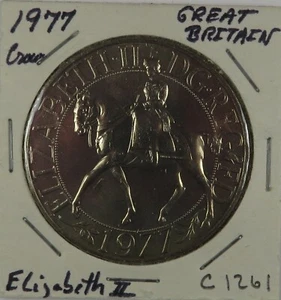 C1261 Inglaterra, corona de cobre-níquel de Isabel II, 1977 - Imagen 1 de 4