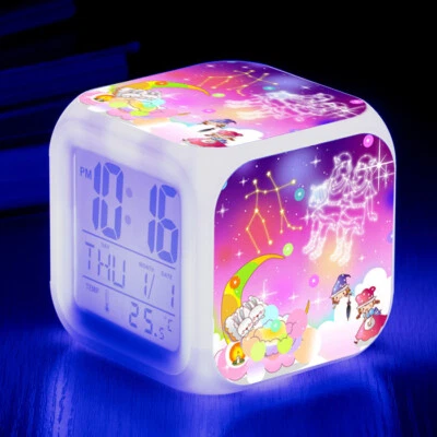 Reloj Despertador Digital Electrónico Brillante LED Reloj Escritorio 7 Colores 3.15" con USB Foto 1 de 4