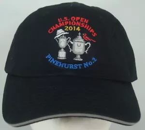 US Open Championships 2014 Pinhurst No 2 Black Strapback Hat USGA - Picture 1 of 12