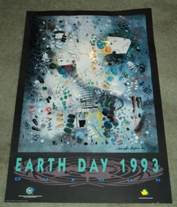 EARTH DAY 1993: ORIGINAL COLOR POSTER BY MARCELLIN DUFOUR - Picture 1 of 2