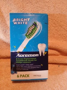 Cabezales de cepillo de dientes de repuesto blanco brillante Aoremon serie E HX7022 paquete de 5 sellados - Imagen 1 de 3