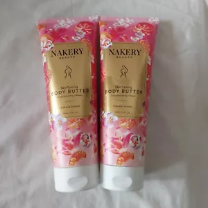 2 Nakery Beauty Skin Toning Body Butter crepe smoothing CABANA SUNSET 10 oz - Picture 1 of 2