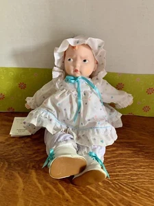 Vtg Effanbee Doll Baby To Love GRUMPY Hard Vinyl 80s 14” Cloth Body - Picture 1 of 22