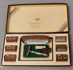 Vintage 1930's Gem Micromatic Gift Set. Rare Set, Collectors Piece. 