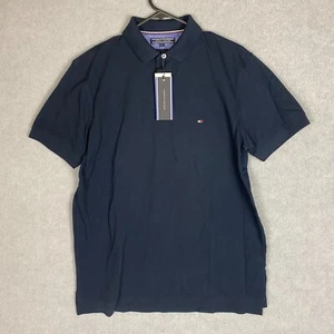 Tommy Hilfiger Polo Shirt Mens Medium Navy Sky Captain Regular Fit NEW RRP $100 - Picture 1 of 10