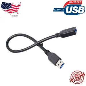 1FT/33CM USB 3.0 Type A Male to Female Extension Data Sync Cable Extender Cord - Picture 1 of 3