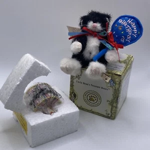 Boyds Bears Lot 1E Schatzkiste Geburtstagskuchen & 4" Mini Katze Happy Birthday - Bild 1 von 9