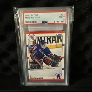 1990 SCORE #74 MIKE RICHTER RC RANGERS PSA 9 - Bild 1 von 2