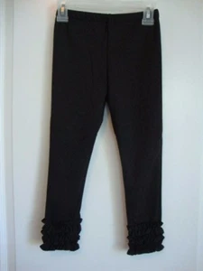 LOVES ME NOT Charcoal Gray Ruffle Leggings Girl Size 5 NWOT - Fall Winter - Picture 1 of 6