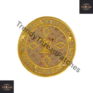 Toppa ricamata moda lusso - distintivo stile LVs cerchio oro ferro/cucito - Foto 1 di 6