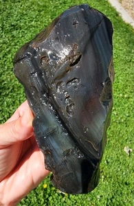 Rainbow Obsidian Rough California 416.6 grams. - Picture 1 of 8