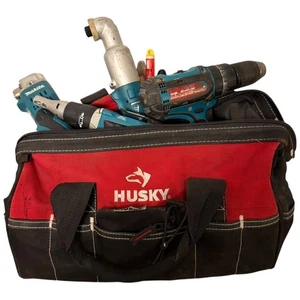 Makita Cordless Tool Lot BDA350 BTL061 XSF03 BHP452 w/ Husky Bag – No Battery - Picture 1 of 13