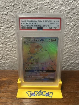 FA/Decidueye GX 146/145 SM Guardians Rising Secret Rare Pokemon TCG PSA 8 NM-MT - Image 1 of 2