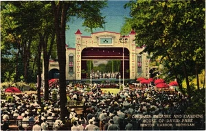 Vintage Open Air Theatre Postcard House of David Park Benton Harbor MI - Picture 1 of 2
