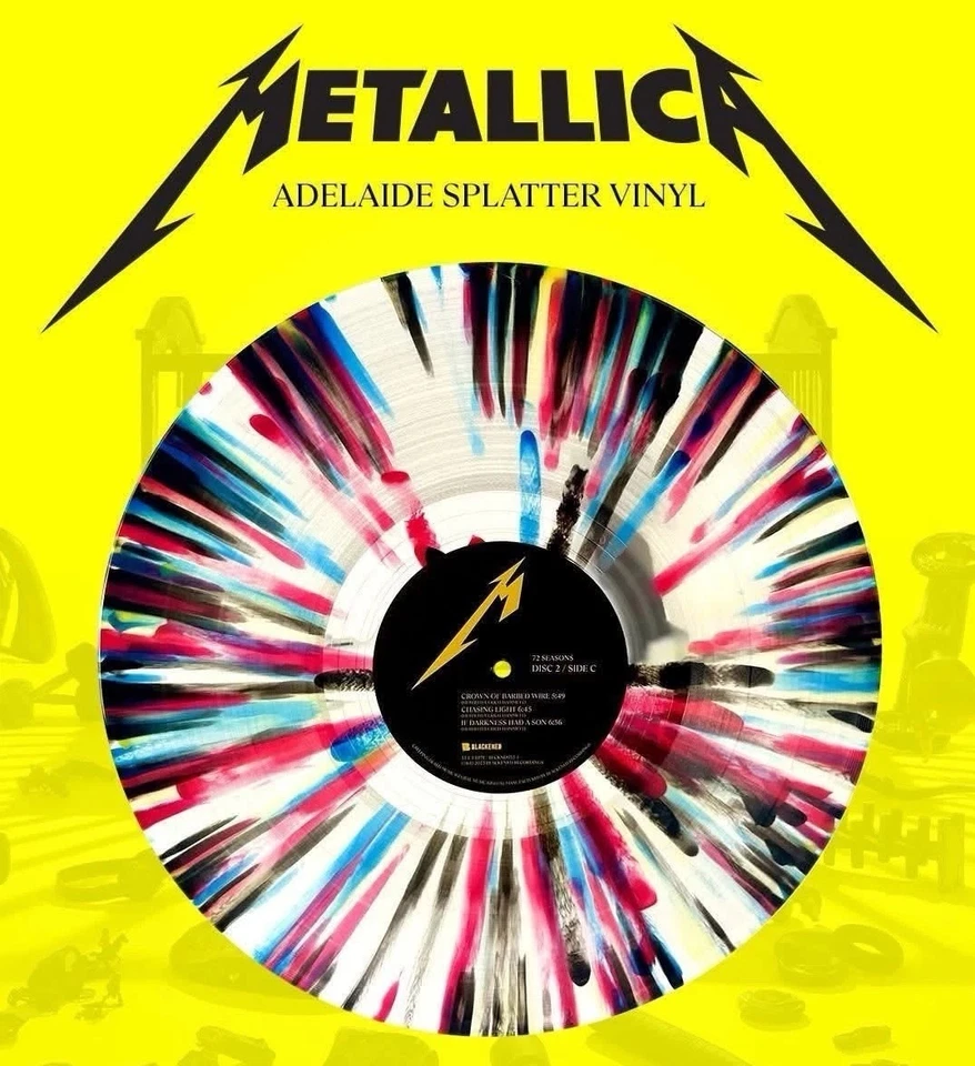 Metallica 72 Seasons Adelaide Splatter Edition Exclusive Pop Up Vinyl Record Aus - Image 1 of 4