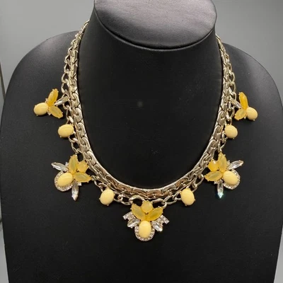 Collar Floral Amarillo Banana Republic Estrás Tono Dorado 18 pulgadas Foto 1 de 4