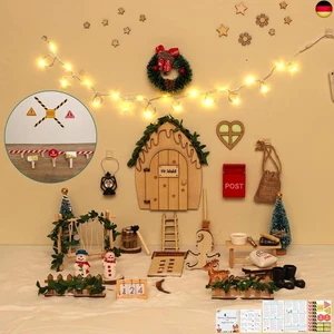 FFZZKJ Wichteltür Set 75 Stück Wichtel Zubehör Weihnachten, mit 25 Wi - Bild 1 von 7
